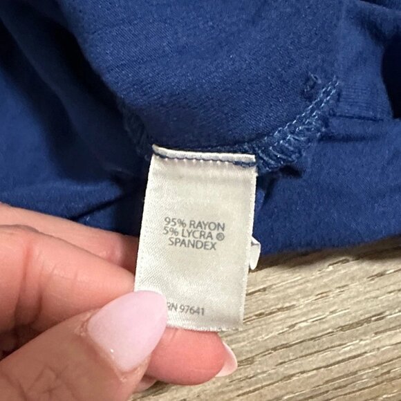 J. Jill Wearever Collection Blue Jersey 3/4 Sleeve Button Tunic Women’s Size 3X - Picture 6 of 7